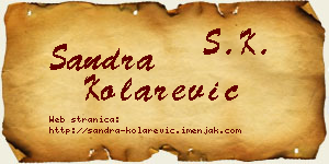 Sandra Kolarević vizit kartica